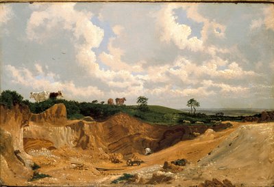 Grusgrav på Shotover Hill, nær Oxford, c1818 af Joseph Mallord William Turner