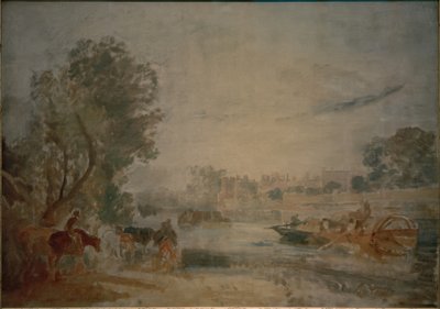 Hampton Court, fra Themsen af Joseph Mallord William Turner