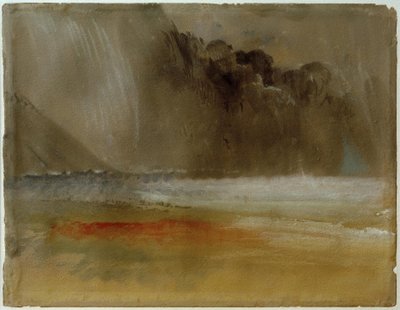 Dynger tordensky over hav og sand af Joseph Mallord William Turner