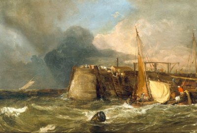 Gamle Margate Pier af Joseph Mallord William Turner