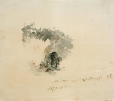 Hav, træer, figurer (?, til Campbell