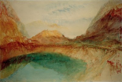 Sø i de schweiziske bjerge af Joseph Mallord William Turner