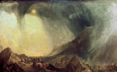 Snestorm: Hannibal og hans hær krydser Alperne af Joseph Mallord William Turner