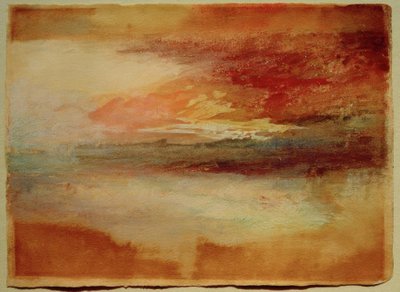 Solnedgang på kysten ved Margate (?) af Joseph Mallord William Turner