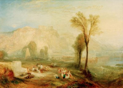 Æresstenen (Ehrenbreitstein) og graven til af Joseph Mallord William Turner