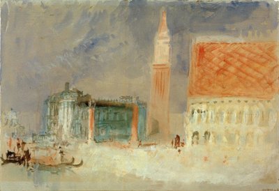 Piazzetta og Dogepaladset fra Bacino af Joseph Mallord William Turner