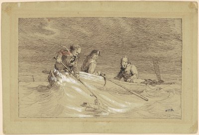 Studie til "Shad Fishing" af William Tylee Ranney