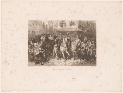 De adeliges indtog i Bruxelles, 1566 De adeliges indrejse i Bruxelles (titel på objektet) af William Unger
