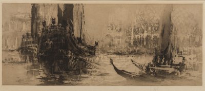 Venetiansk capriccio (ætsning og akvatinte) af William Walcot