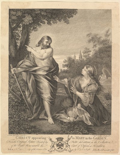 Kristus viser sig for Maria i haven, før 1766. af William Walker