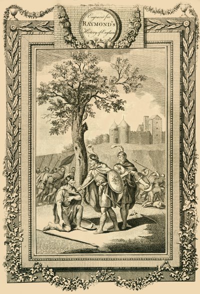 Kong Athelstan redder sin fars, Edward den Ældres liv..., c1786. af William Walker