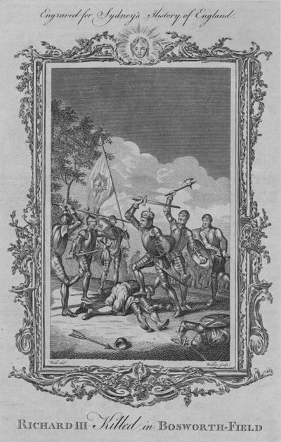 Richard III dræbt i Bosworth-Field, 1773. af William Walker