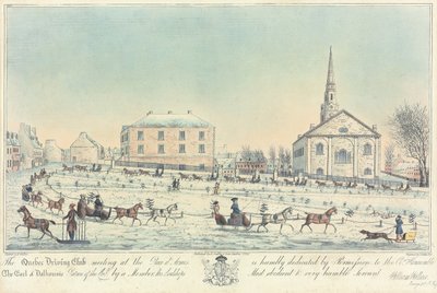 The Quebec Driving Club meeting at the Place d’Armes, engraved by J. Smillie Jr., 1826dani af William Wallace