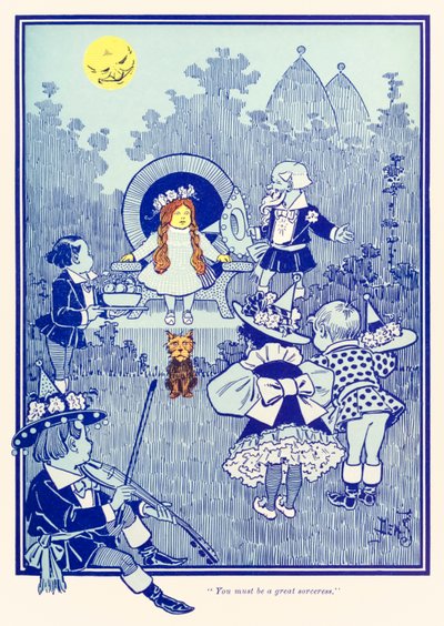 ?Du må være en stor troldkvinde.? fra ?Den vidunderlige troldmand fra Oz? af L. Frank Baum af William Wallace Denslow