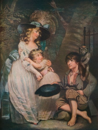 En ung dame opmuntrer den lave komiker, c1786-1826, 1919 af William Ward
