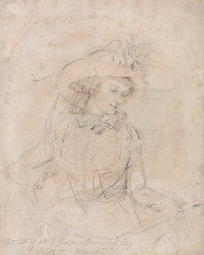 Portrætstudie af fru George Morland af William Ward