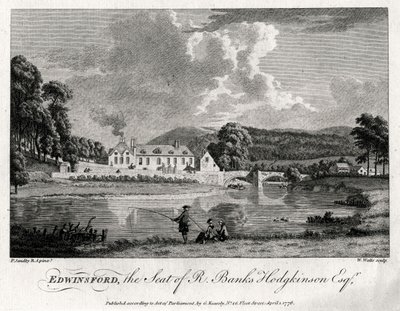 Edwinsford, sæde for R Banks Hodgkinson Esq, Carmarthenshire, 1776 af William Watts