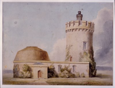 Observatoriet og foreslåede tilføjelser, ca. 1830 (akvarel på kort) af William West
