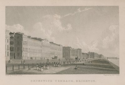 Generel udsigt over Brunswick Terrace i Brighton af William Westall