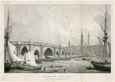 London Bridge af William Westall