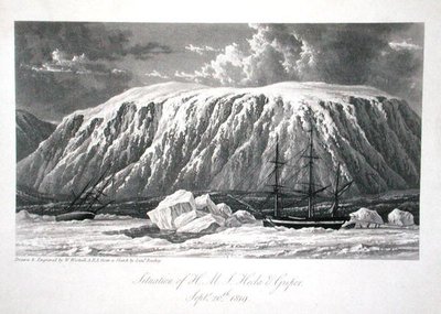 Situationen for H.M.S. Hecla & Griper, 20. september 1819, fra 