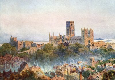 Canterbury fra jernbanen (farve litho) af William Wiehe Collins