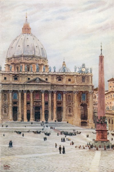 Rom. S. Peters (farve litho) af William Wiehe Collins