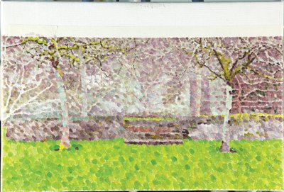 Orchard in Winter, 2014 (Olie on Canvas) af William Wilkins