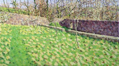 Orchard in Winter Sun, 2011 (Olie on Canvas) af William Wilkins