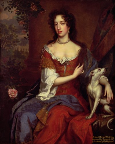 Portræt af Maria af Modena af William Wissing or Wissmig