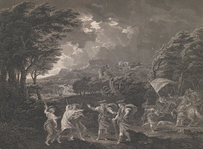 Macbeth and the Witches Shakespeare, Macbeth, Act 1, Scene 1, 1770. af William Woollett