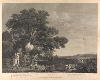 Skydning, plade III af William Woollett