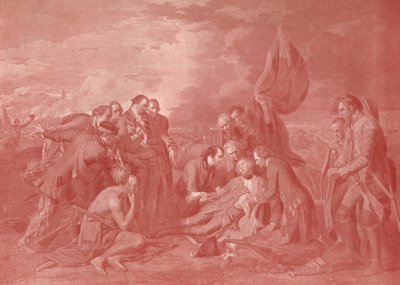 General Wolfes død, c1776 1909 af William Woollett