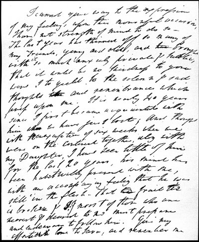 Kondolencebrev til Henry Nelson Coleridge ved døden af hans onkel og svigerfar, Samuel Taylor Coleridge, den 25. juli 1834, 29. juli 1834 (pen og blæk på papir) af William Wordsworth