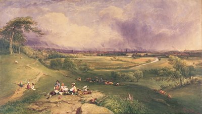 Manchester from the Cliff, Higher Broughton (akvarel på papir) af William Wyld