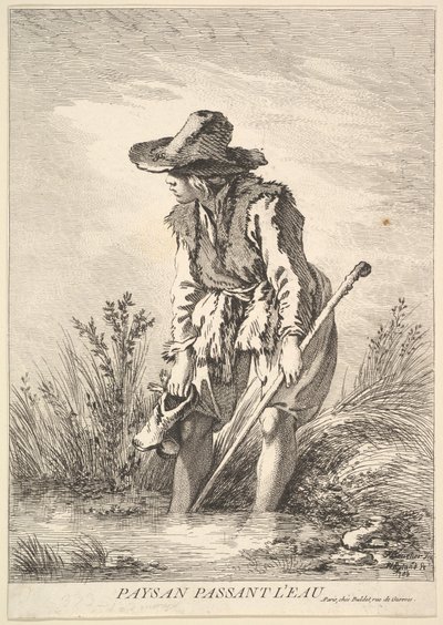 Bonde krydser vand, 1786. af William Wynne Ryland