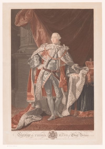 Portræt af George III af Det Forenede Kongerige George den Tredje, konge af Storbritannien (titel på objekt) af William Wynne Ryland