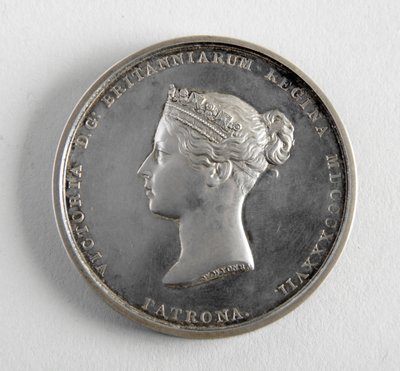 R.A. medalje tildelt George Frampton 10.12.1884 for den bedste model af en figur (metal) af William Wyon