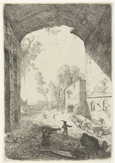 Kro på Grotta della Ninfa Egeria af William Young Ottley