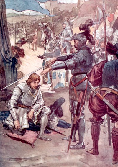 Kong Francis I og Chevalier Bayard af William after Rainey