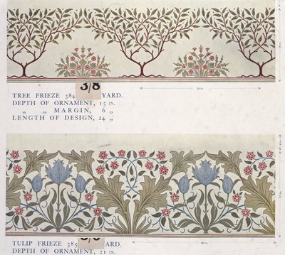 Tapetprøvebog, før 1917 (tryk) af William and Company Morris