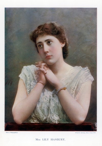 Lily Hanbury, engelsk sceneskuespillerinde, 1901. af William and Daniel Downey