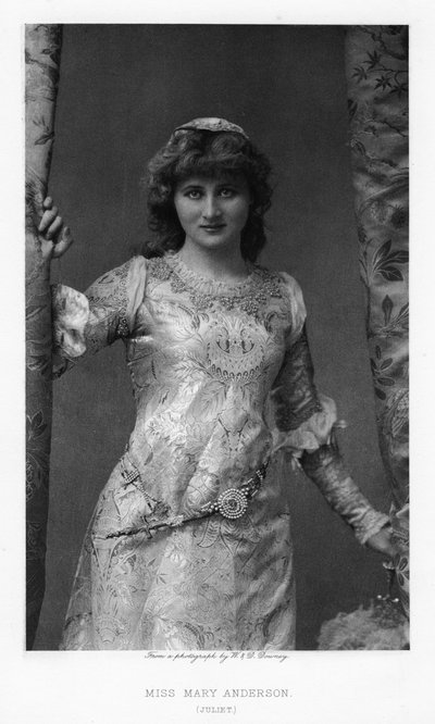 Mary Anderson, amerikansk skuespillerinde, c1895 af William and Daniel Downey