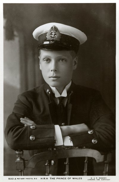 Prinsen af Wales i flådeuniform, c1910. af William and Daniel Downey