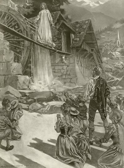 La Sonnambula, akt III scene ii (gravure) af William de Leftwich Dodge