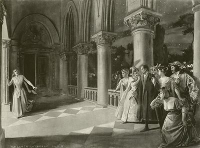 Lucia di Lammermoor, akt III scene vi (gravure) af William de Leftwich Dodge