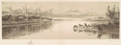 Uden titel (indianerlejr) af William de la Montagne Cary