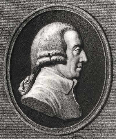 Portræt fra en medaljon af Adam Smith (1723-90) af William the Younger Holl