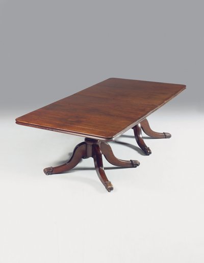 Irish Regency spisebord med to piedestal (mahogni) af Williams and Gibton (attr. to) Mack
