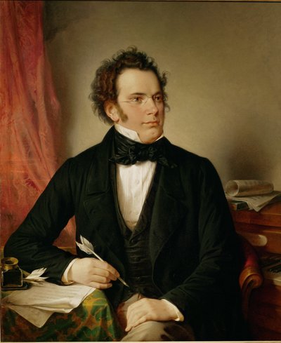 Franz Schubert ... (olie på lærred) af Willibrord Joseph Mahler or Maehler